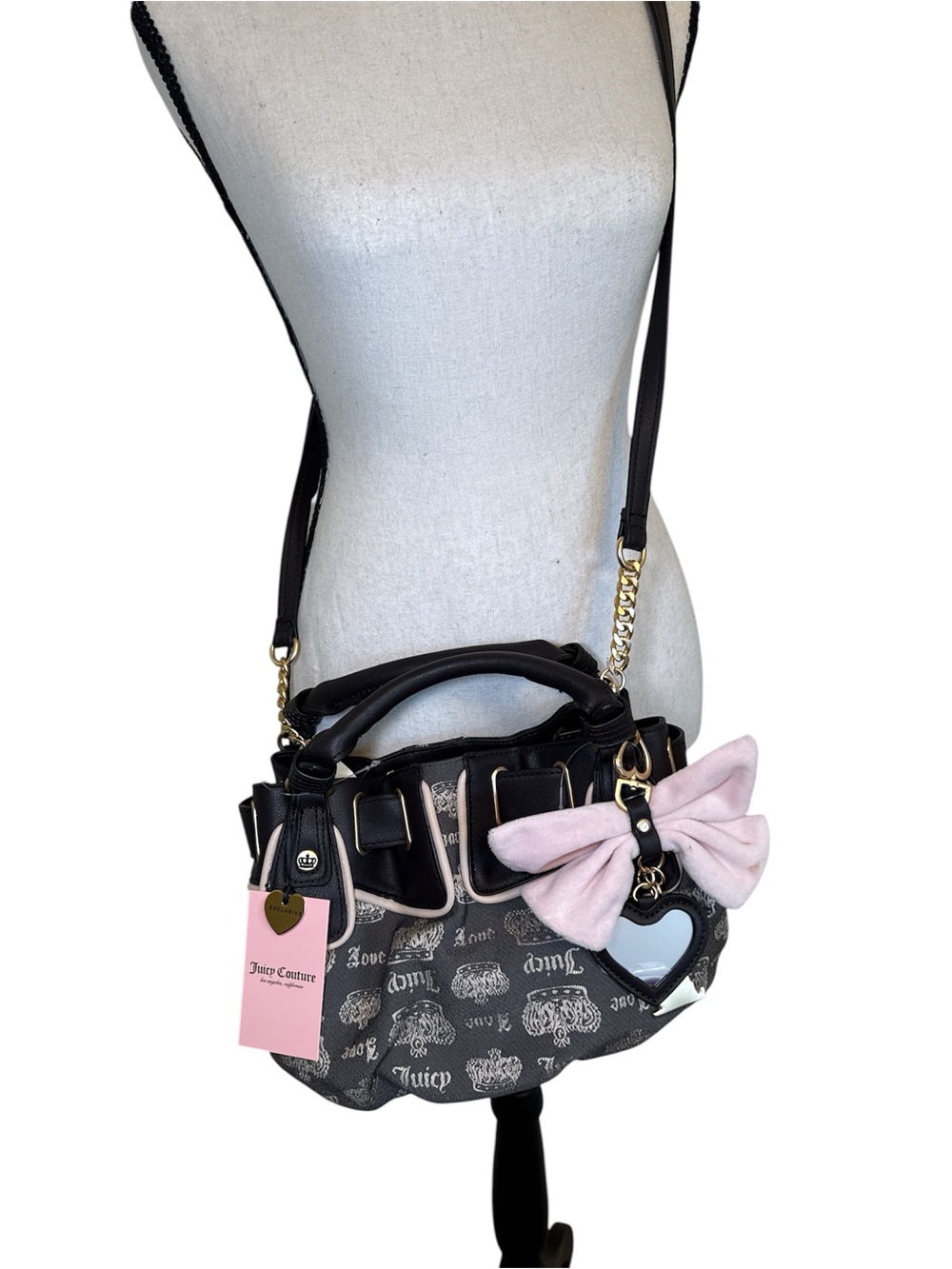 NWT Juicy Couture Fan club satchel crossbody bag in chocolate brown